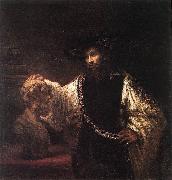REMBRANDT Harmenszoon van Rijn Aristotle with a Bust of Homer  jh Germany oil painting artist